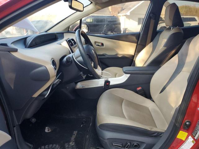 JTDKARFU6G3513119 - 2016 TOYOTA PRIUS წითელი ფოტო 7