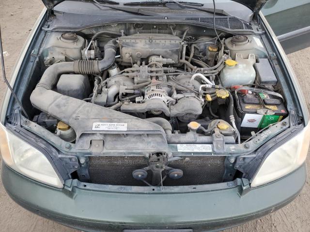 4S3BH6356Y7305291 - 2000 SUBARU LEGACY L GREEN photo 11