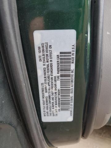 4S3BH6356Y7305291 - 2000 SUBARU LEGACY L GREEN photo 12