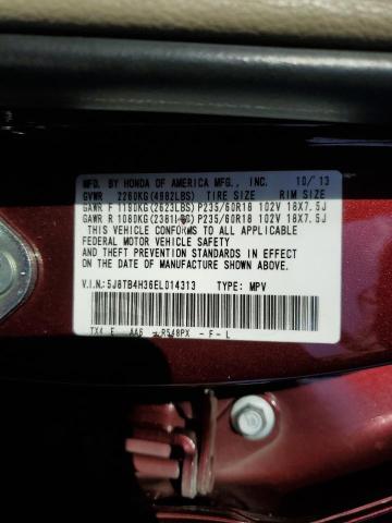 5J8TB4H36EL014313 - 2014 ACURA RDX MAROON photo 13