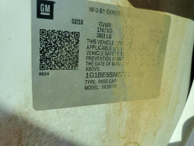 1G1BE5SM5J7174736 - 2018 CHEVROLET CRUZE LT 白色 照片 12