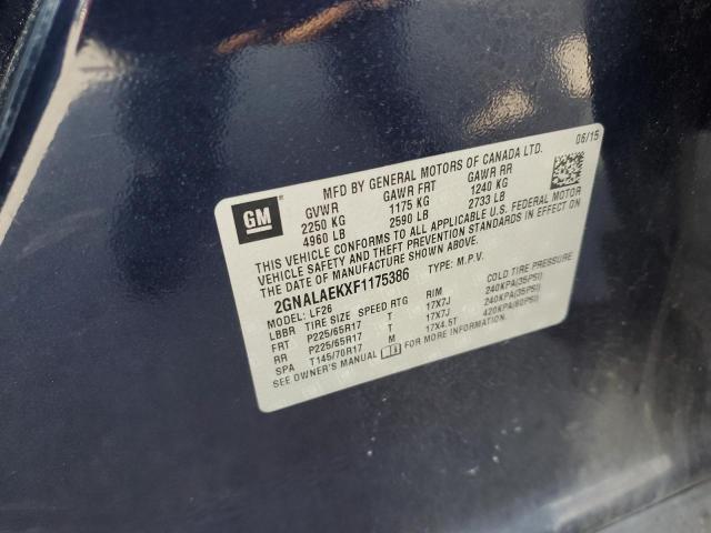 2GNALAEKXF1175386 - 2015 CHEVROLET EQUINOX LS ლურჯი ფოტო 14