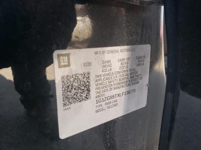 1G1ZG5STXLF138775 - 2020 CHEVROLET MALIBU RS BLACK photo 12