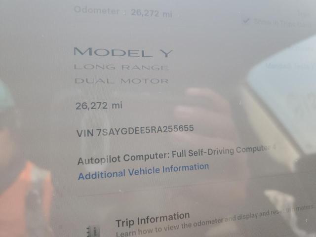 7SAYGDEE5RA255655 - 2024 TESLA MODEL Y Կարմիր լուսանկար 9