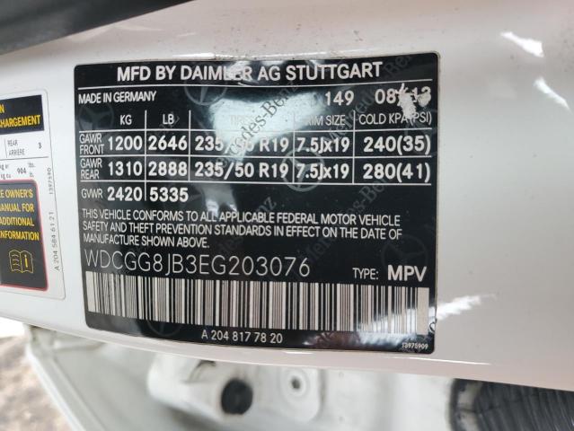 WDCGG8JB3EG203076 - 2014 MERCEDES-BENZ GLK 350 4MATIC WHITE photo 13