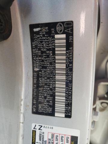 2T1KR32E48C707175 - 2008 TOYOTA COROLLA MA XR SILVER photo 13