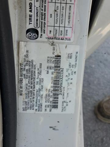 3FAHP0HA5CR222362 - 2012 FORD FUSION SE Ağ foto 12