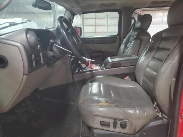5GRGN23U74H116568 - 2004 HUMMER H2 წითელი ფოტო 7