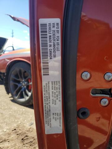 2C3CDZFJ4NH242139 - 2022 DODGE CHALLENGER R/T SCAT PACK ORANGE photo 13