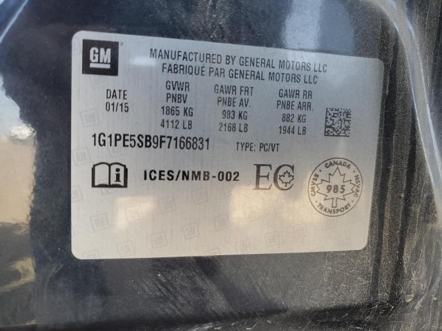 1G1PE5SB9F7166831 - 2015 CHEVROLET CRUZE LT BLUE photo 12