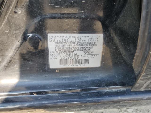 3N1CN7AP2KL873762 - 2019 NISSAN VERSA S Czarny zdjęcie 12