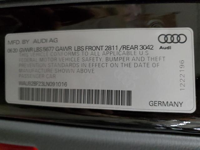 WAU92BF23LN091016 - 2020 AUDI A6 ALLROAD PRESTIGE BLACK photo 14