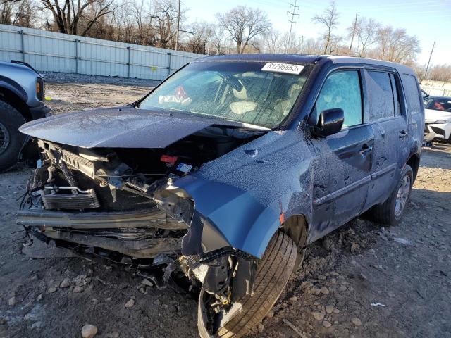 5FNYF4H53CB001352 - 2012 HONDA PILOT EXL BLUE photo 1