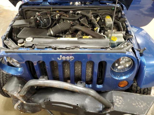 1J4BA5H1XAL117904 - 2010 JEEP WRANGLER U SAHARA BLUE photo 12