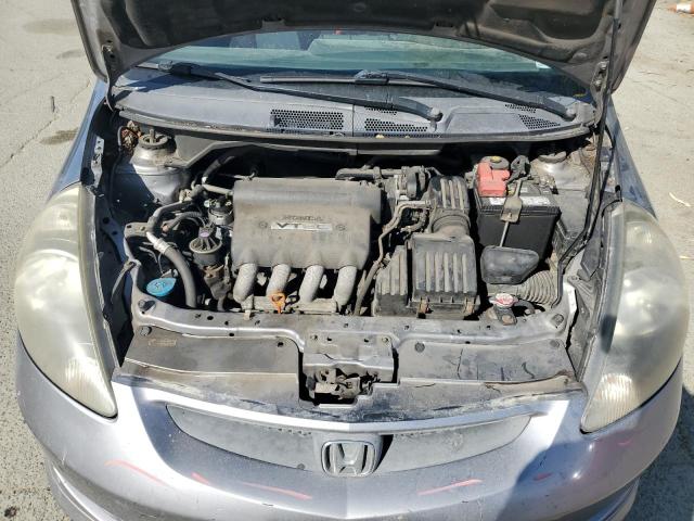 JHMGD38657S031884 - 2007 HONDA FIT S SILVER photo 11