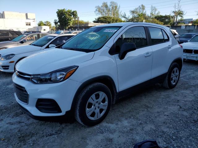 LSGCJKSB8KY008344 - 2019 CHEVROLET TRAX LS WHITE photo 1