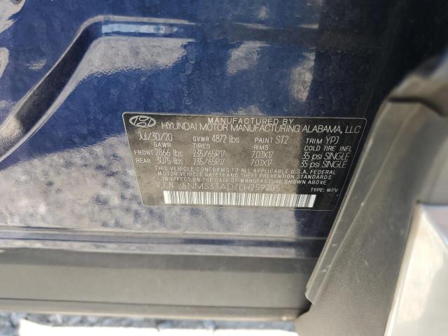 5NMS33AD7LH259205 - 2020 HYUNDAI SANTA FE SEL 蓝色 照片 13