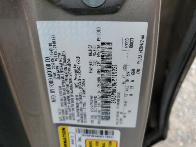 3FA6P0K98GR118931 - 2016 FORD FUSION TITANIUM 米色 照片 12