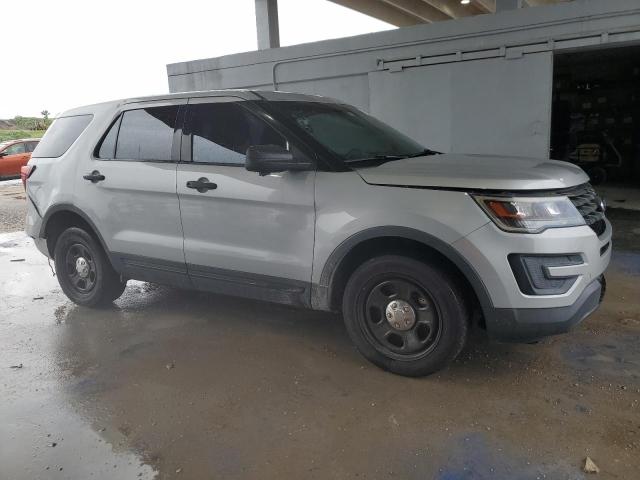 1FM5K8AT4HGE14632 - 2017 FORD EXPLORER POLICE INTERCEPTOR Srebrny zdjęcie 4