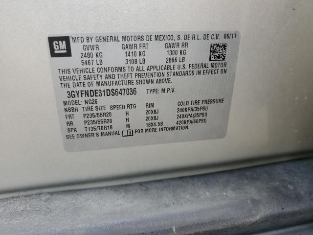 3GYFNDE31DS647036 - 2013 CADILLAC SRX PERFORMANCE COLLECTION Beige Foto 13