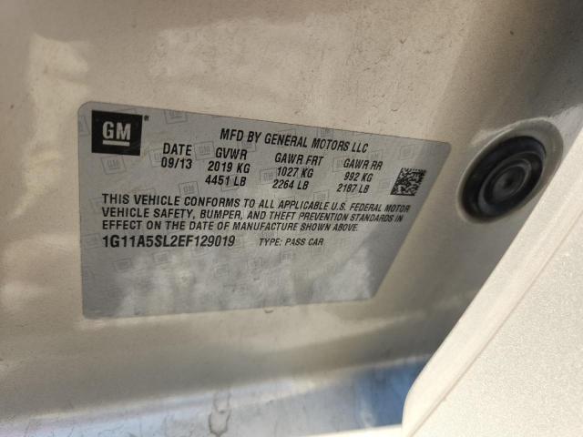 1G11A5SL2EF129019 - 2014 CHEVROLET MALIBU LS BEIGE photo 12