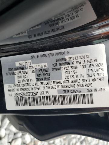 JM3TCBDYXK0300641 - 2019 MAZDA CX-9 GRAND TOURING BLACK photo 13