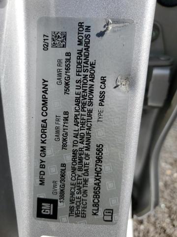 KL8CB6SAXHC796565 - 2017 CHEVROLET SPARK LS 银色 照片 12