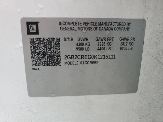 2GB2CREG0K1215111 - 2019 CHEVROLET SILVERADO C2500 HEAVY DUTY WHITE photo 12