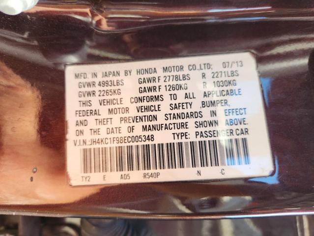 JH4KC1F98EC005348 - 2014 ACURA RLX ADVANCE Բորդո լուսանկար 12