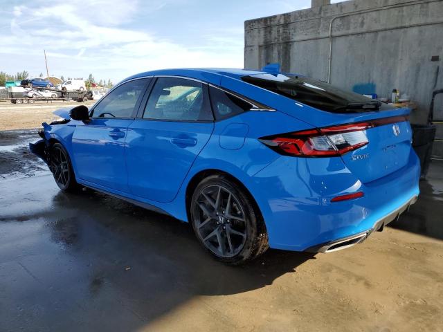 19XFL1H86NE021113 - 2022 HONDA CIVIC SPORT TOURING BLUE photo 2