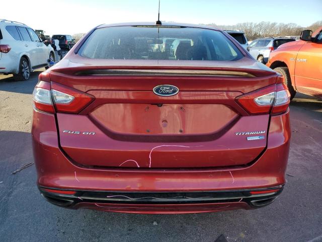 3FA6P0D99DR181108 - 2013 FORD FUSION TITANIUM RED photo 6