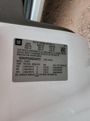 1GCNCPE0XBZ294973 - 2011 CHEVROLET SILVERADO C1500 Ağ foto 12