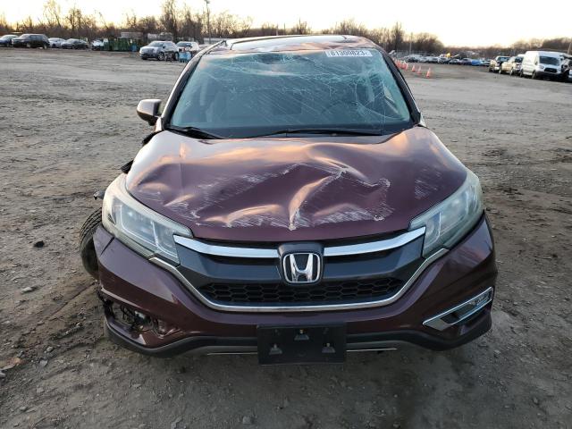 2HKRM4H52FH625708 - 2015 HONDA CR-V EX BURGUNDY photo 5