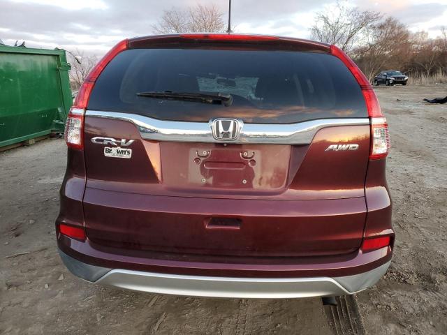 2HKRM4H52FH625708 - 2015 HONDA CR-V EX BURGUNDY photo 6