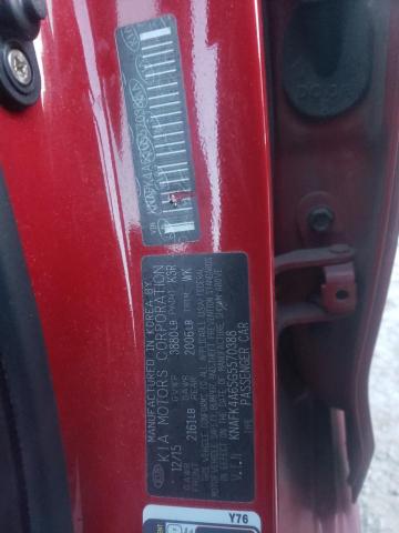 KNAFK4A65G5570388 - 2016 KIA FORTE LX RED photo 12