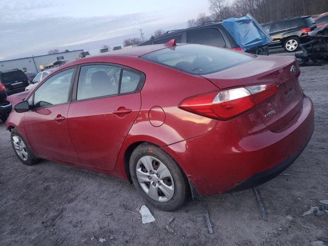 KNAFK4A65G5570388 - 2016 KIA FORTE LX RED photo 2