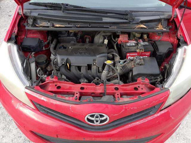 JTDKTUD31DD543934 - 2013 TOYOTA YARIS RED photo 11