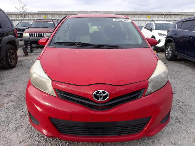 JTDKTUD31DD543934 - 2013 TOYOTA YARIS RED photo 5