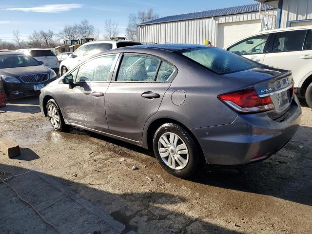 19XFB2F52FE026151 - 2015 HONDA CIVIC LX GRAY photo 2