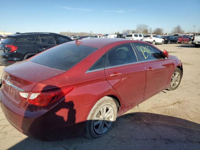 5NPEB4AC4CH416740 - 2012 HYUNDAI SONATA GLS BURGUNDY photo 3