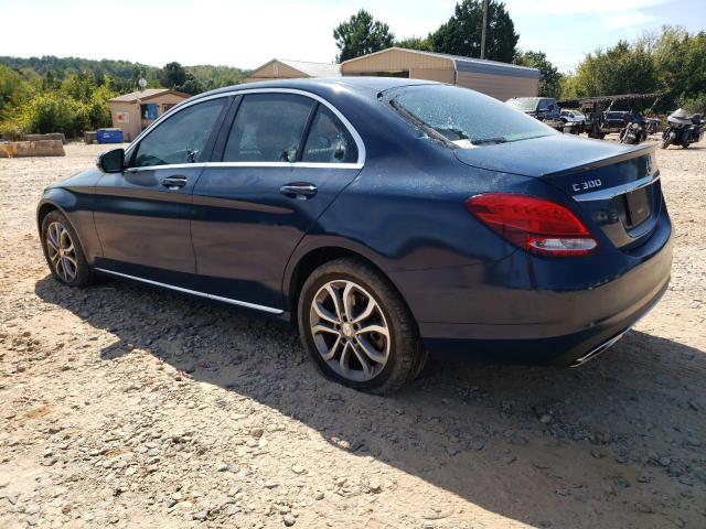 55SWF4KB9GU104186 - 2016 MERCEDES-BENZ C 300 4MATIC BLUE photo 2