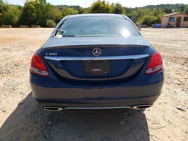 55SWF4KB9GU104186 - 2016 MERCEDES-BENZ C 300 4MATIC BLUE photo 6