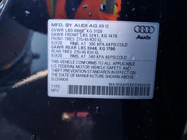 WA1DGAFE5DD005029 - 2013 AUDI Q7 PRESTIGE BLACK photo 13