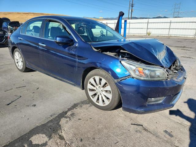 1HGCR2F8XEA055036 - 2014 HONDA ACCORD EXL BLUE photo 4