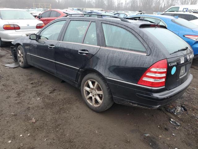 WDBRH81J35F604229 - 2005 MERCEDES-BENZ C 240 SPORTWAGON 4MATIC BLACK photo 2