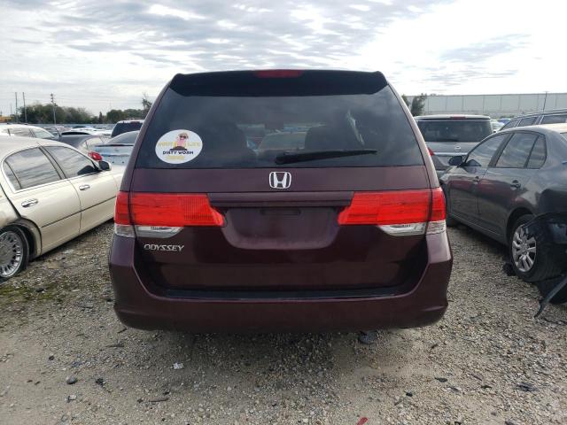 5FNRL38229B039550 - 2009 HONDA ODYSSEY LX BURGUNDY photo 6