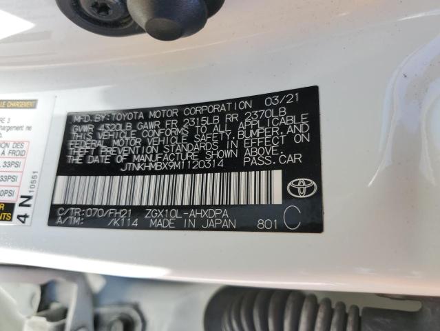 JTNKHMBX9M1120314 - 2021 TOYOTA C-HR XLE 白色 照片 13