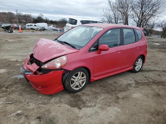 JHMGD38627S064552 - 2007 HONDA FIT S RED photo 1