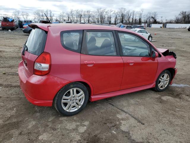 JHMGD38627S064552 - 2007 HONDA FIT S წითელი ფოტო 3