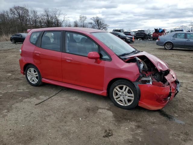 JHMGD38627S064552 - 2007 HONDA FIT S RED photo 4